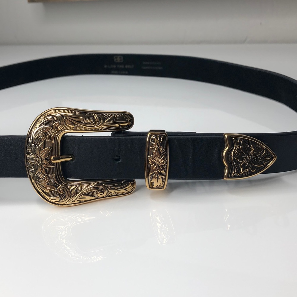 B-Low The Belt Smooth Leather Gold/Black - Picture 4 of 5